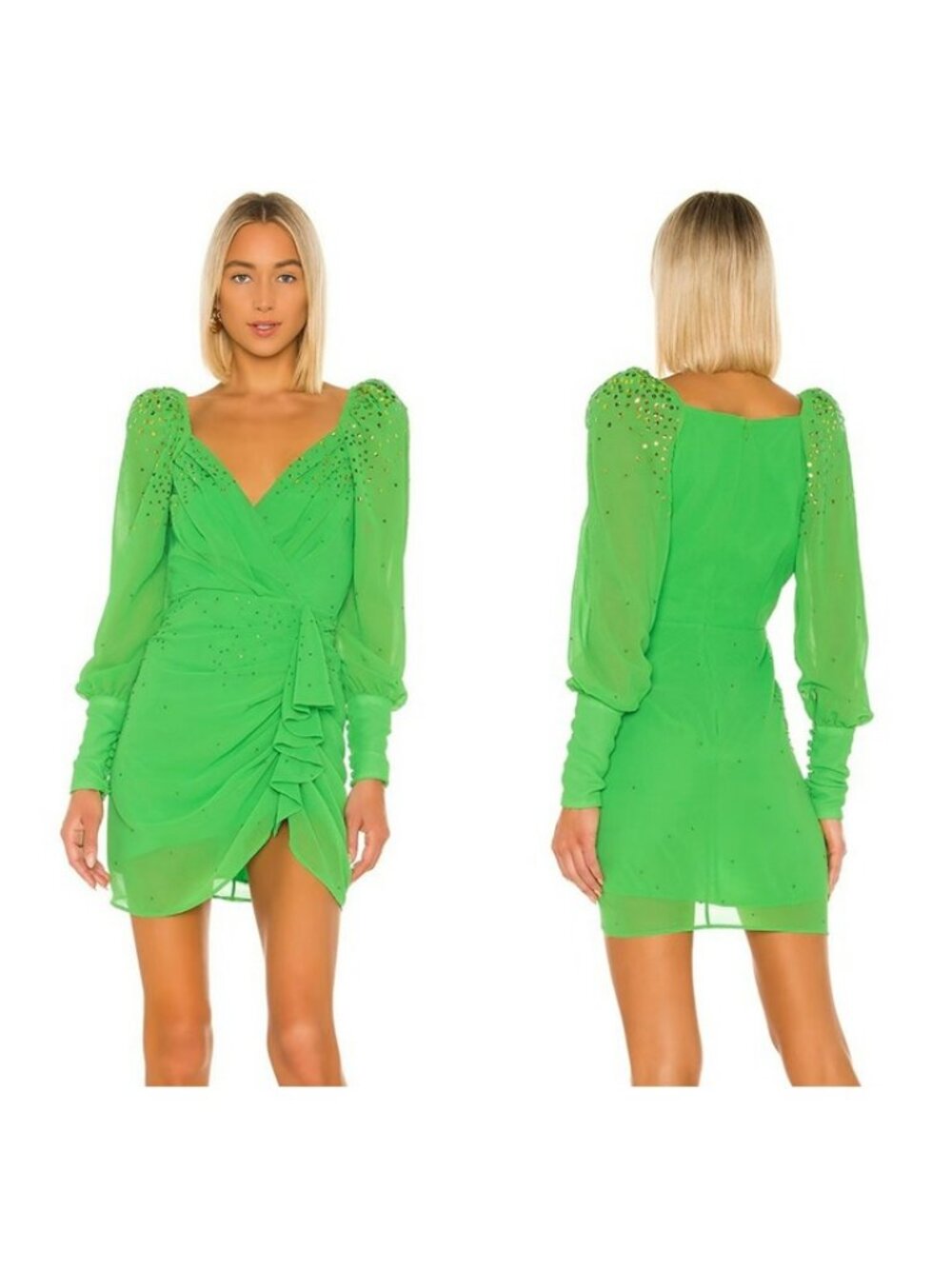 LPA Braxton Embellished Dress - Green